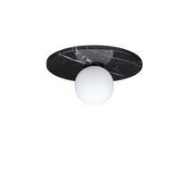 Aplica de tavan NovaLuce IDOR marmura, sticla, negru, opac, G9 - NL-9501250