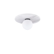 Aplica de tavan NovaLuce IDOR marmura, sticla, alb, opac, G9 - NL-9501251