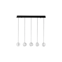Pendul NovaLuce ILFOS metal, acril, negru, crom, transparent, LED Triac, 25W, 3000K, 1341 Lm - NL-9511013