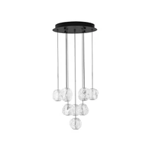 Pendul NovaLuce ILFOS metal, acril, negru, crom, transparent, LED Triac, 48W, 3000K, 2540 Lm - NL-9511014