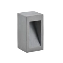 Lampadar exterior NovaLuce Barco ciment, sticla, gri, transparent, LED, 3000K, 6W, 450lm, IP65 - NL-9540207