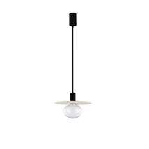 Pendul NovaLuce VRAHOS metal, beton, sticla, bej,negru, transparent, E27 - NL-9540246