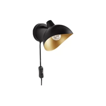 Aplica de perete NovaLuce GEETI metal, negru, auriu, E14 - NL-9555806
