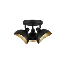 Plafoniera NovaLuce GEETI metal, negru, auriu, E14 - NL-9555810
