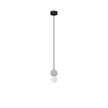 Pendul NovaLuce ZERO beton, sticla, gri, opac, G9 - NL-9577018