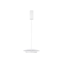 Pendul NovaLuce OLOS metal, alb, crom,  LED Triac, 21W, 3000K, 918 Lm - NL-9580700