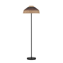 Lampadar NovaLuce CARO ratan, tesatura, negru, maro, E27 - 9586529