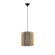 Pendul NovaLuce ABBY metal, natural, negru, multicolor, E27 - NL-9586604
