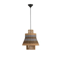 Pendul NovaLuce COPOS metal, natural, negru, maro, E27 - NL-9586608