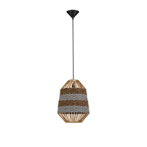 Pendul NovaLuce COPOS metal, natural, negru, maro, E27 - NL-9586609