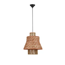 Pendul NovaLuce COPOS metal, natural, negru, maro, E27 - NL-9586610