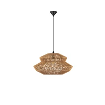 Pendul NovaLuce NUA metal, franghie, negru, maro, E27 - NL-9586641