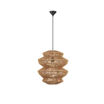 Pendul NovaLuce NUA metal, franghie, negru, maro, E27 - NL-9586642