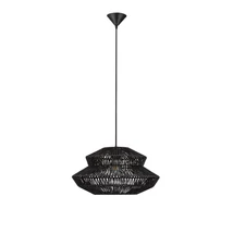 Pendul NovaLuce NUA metal, franghie, negru, E27 - NL-9586644