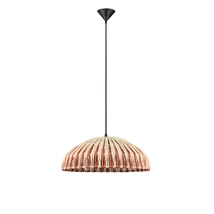 Pendul NovaLuce FREDA metal, franghie, negru, crem, portocaliu,  E27 - NL-9586650