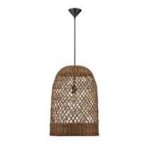 Pendul NovaLuce SOLITA metal, rattan, negru, maro, E27 - NL-9586655
