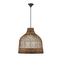 Pendul NovaLuce SOLITA metal, rattan, negru, maro, E27 - NL-9586657