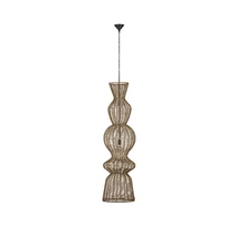 Pendul NovaLuce BREENA metal, rattan, negru, maro, E27 - NL-9586658