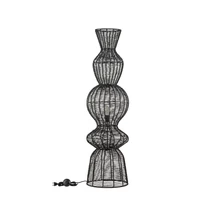 Lampadar NovaLuce BREENA metal, franghie, negru, E27 - NL-9586661