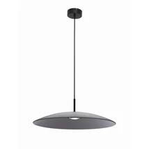 Pendul NovaLuce POLIFEMO metal, sticla, negru, fumuriu, LED, 17W, 3000K, 1360 Lm - NL-9620140