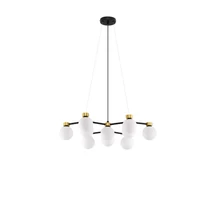 Pendul NovaLuce OVALINO metal, sticla, negru, auriu, opac, G9 - NL-9620161