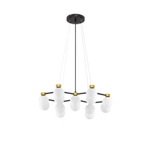 Pendul NovaLuce OVALINO metal, sticla, negru, auriu, opac, G9 - NL-9620162