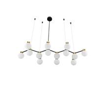 Pendul NovaLuce OVALINO metal, sticla, negru, auriu, opac, G9 - NL-9620163
