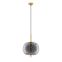 Pendul NovaLuce LATO metal, sticla, auriu, fumuriu, E27 - NL-9624079