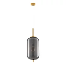 Pendul NovaLuce LATO metal, sticla, auriu, fumuriu, E27 - NL-9624080
