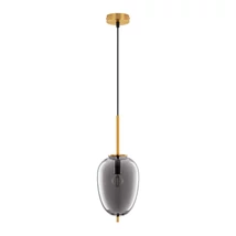 Pendul NovaLuce LATO metal, sticla, auriu, fumuriu, E14 - NL-9624098