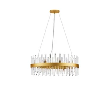 Pendul NovaLuce CROWN metal, cristal, auriu, transparent, G9 - NL-9695118