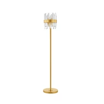 Lampadar NovaLuce CROWN metal, cristal, auriu, transparent, G9 - NL-9695123