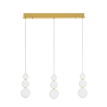 Pendul NovaLuce FLEA metal, sticla, auriu, alb, LED, 3000K, 24W, 2265lm - NL-9695243