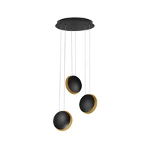 Pendul NovaLuce SHELL metal, negru, auriu, LED, 3000K, 18W, 360lm - NL-9695249
