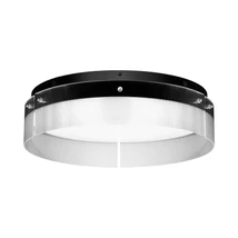 Plafoniera NovaLuce PAULINE metal, sticla, negru, transparent, LED, 3000K, 48W, 4010lm - NL-9695264