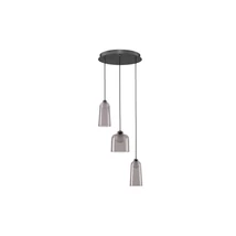 Pendul NovaLuce DIONE metal, sticla, negru, fumuriu, LED, 15W, 600lm, 3000K - NL-9695273