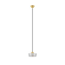 Pendul NovaLuce KEROS metal, acril, auriu, transparent, LED, 6W, 3000K, 394 Lm - NL-9695278