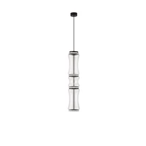 Pendul NovaLuce ANAPNOE metal, sticla, plastic, negru, transparent, LED, 37W, 3000K, 888 Lm - NL-9695284