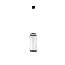 Pendul NovaLuce ANAPNOE metal, sticla, plastic, negru, transparent, LED, 21W, 3000K, 567 Lm - NL-9695285