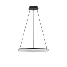 Pendul NovaLuce LONELA metal, sticla, negru, transparent, LED, 25W, 1500lm, 3000K - NL-9695503