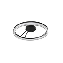 Plafoniera NovaLuce LONELA metal, sticla, negru, transparent, LED, 28W, 1680lm, 3000K - NL-9695508