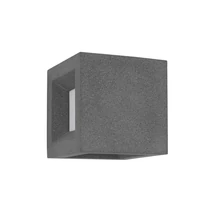 Aplica de perete exterioara NovaLuce Castro beton, plastic, gri, E27, IP65 - NL-9762161