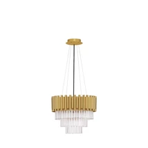 Pendul NovaLuce MAGNOLIA metal, cristal, auriu, E14 - NL-9824080