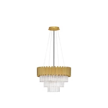 Pendul NovaLuce MAGNOLIA metal, cristal, auriu, E14 - NL-9824081