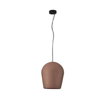 Pendul exterior NovaLuce OMIO metal, ciment, negru, maro, E27, IP55 - NL-9919100