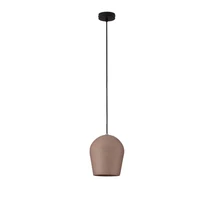 Pendul exterior NovaLuce OMIO metal, ciment, negru, maro, E27, IP55 - NL-9919101