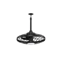 Plafoniera cu ventilator NovaLuce BRIZZY metal, plastic, negru, LED, 17W, 3000-6000K, 1110 Lm, IP44 - NL-9952396