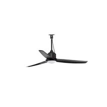 Plafoniera cu ventilator NovaLuce BLOWY metal, plastic, negru, LED, 17W, 3000-6000K, 1110 Lm, IP54 - NL-9952397