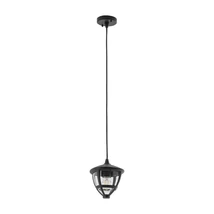 Pendul exterior Nowodvorski AMELIA metal, plastic, negru, transparent, E27, IP44 - TL-10496