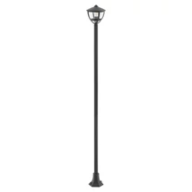 Lampadar exterior Nowodvorski AMELIA metal, sticla, negru, transparent, E27, IP44 - TL-10498